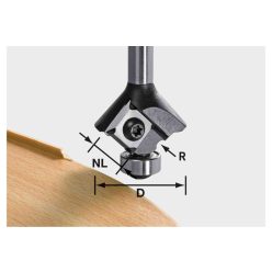   Festool Váltólapkás lekerekítő maró S8 HW R1 D28 KL12,7 OFK