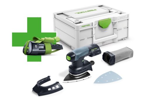 Festool Akkus deltacsiszoló DTSC 400-Basic-ERGO ajándék akkumulátorral