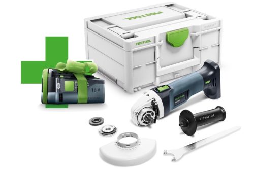 Festool Akkus sarokcsiszoló AGC 18-125 EB-Basic-5,0 ajándék akkumulátorral