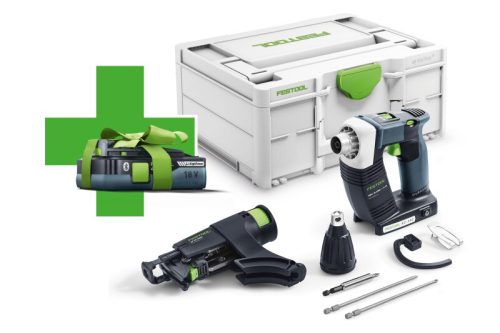 Festool Akkus építkezési csavarbehajtó DURADRIVE DWC 18-4500-Basic-4,0 ajándék akkumulátorral