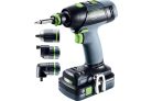 Festool Akkus fúró-csavarbehajtó T 18+3 HPC 4,0 I-Set