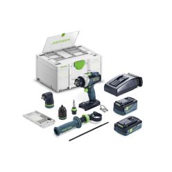   Festool Akkus fúró-csavarbehajtó TDC 18/4 5,0/4,0 I-Set QUADRIVE