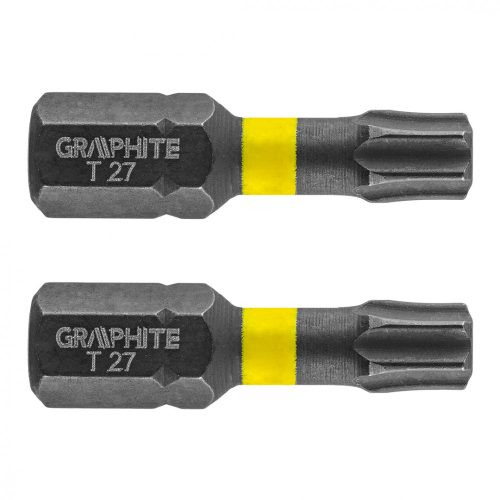 Graphite Torziós ütvecsavarozó bit TX27 x 25mm, 2db.