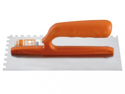 Kapriol acélsimító 120x280mm/0,6mm fogazott 8mm