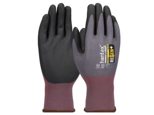 HANTEX REGEN kötött újrahasznosított poliészter, nitril tenyérmártott munkavédelmi kesztyű