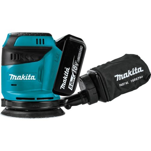 MAKITA 18V LXT Li-ion excentercsiszoló 2x5,0Ah