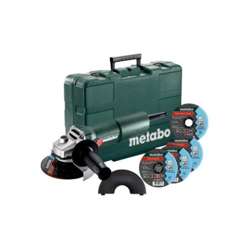 METABO W 750-125 Set (case, cutting guard, grin