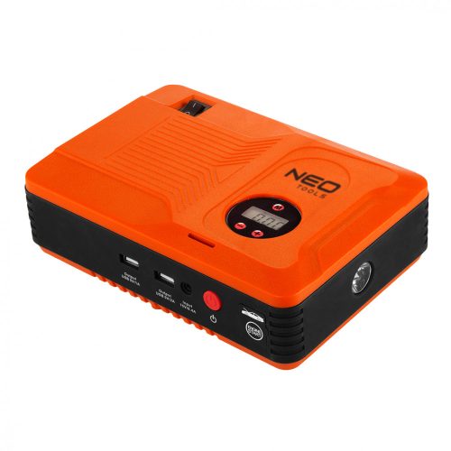 NEO Multifunkciós jumpstarter, indításrásegítő, kompresszor, powerbank, lámpa