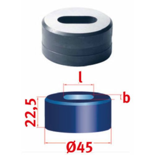 Hosszlyuk kivágó matrica Nr.45 13,0 x 31,0 mm