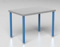 Basic hegesztőasztal sys 16 (1,2m x 0,8m,  furat 16mm, 50x50mm, 850mm) leszorító készlettel