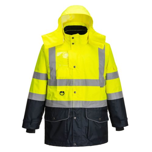Portwest Hi-Vis 7 az 1-ben kontraszt Traffic kabát