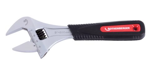 ROTHENBERGER, Állítható villáskulcs 8" (L216) gumírozott nyéllel 0-39mm-ig