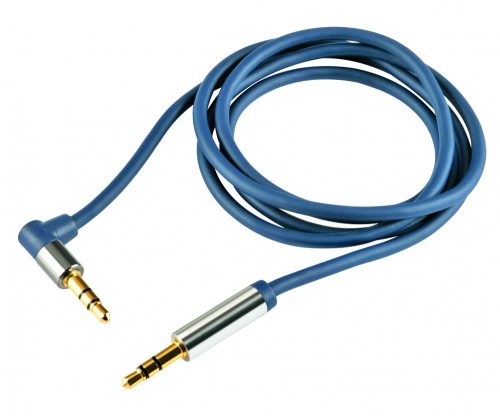 Audió kábel, 3,5 mm sztereó fém dugó-3,5 mm sztereó fém dugó, 1 m (A 51-1M)