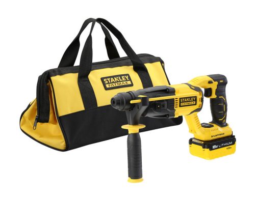 Stanley FatMax 18V Li-Ion akkumulátoros kefe nélküli SDS+ fúrókalapács 1 akkuval 4.0Ah tároló táskában