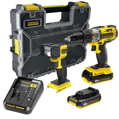 Stanley FatMax 18V 1.3Ah Li-Ion 2 sebességes ütvefúró/csavarozó LED lámpával