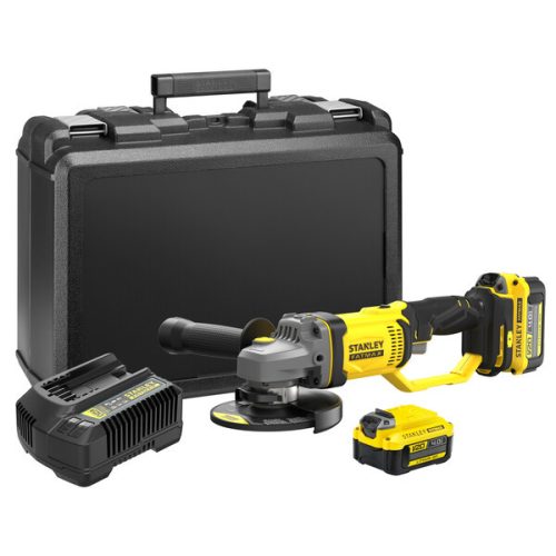 Stanley FatMax 18 Volt-os V20 akkumulátoros sarokcsiszoló, 125 mm