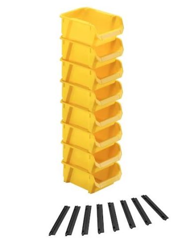 STANLEY 2-es tárolódoboz 8 db falitartóval