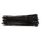 Topex Kábelkötegelő 3,6mmx300mm, fekete, 100db