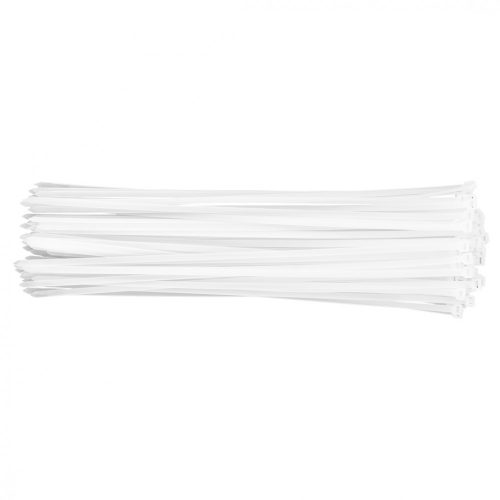 Topex Kábelkötegelő 7,6mmx500mm, fehér, 75db