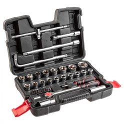 Dugókulcskészlet 1/4", 1/2", 47db.
