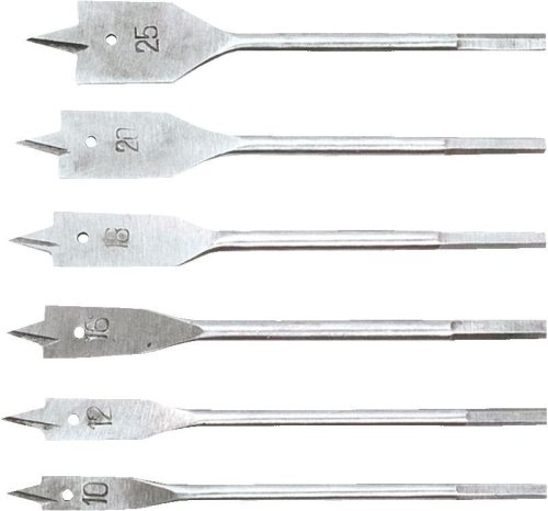 Lapos marófúró készlet, 6db(10,12,16,18,20,25mm)