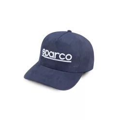 SPARCO velúr hatlapos sapka 3D hímzett logóval fekete