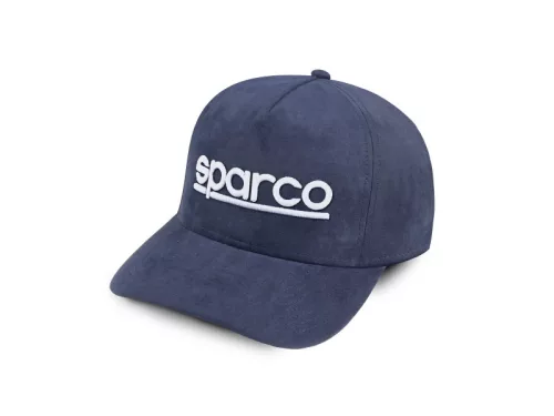 SPARCO velúr hatlapos sapka 3D hímzett logóval fekete