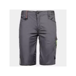   STENSO PRISMA LIGHT STRETCH férfi sztreccs rövid munkanadrág szürke-zöld -44