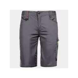 Stenso prisma light stretch férfi sztreccs rövid munkanadrág szürke-zöld -52 – munkavédelem, rövidnadrágok – Joszerszam.com