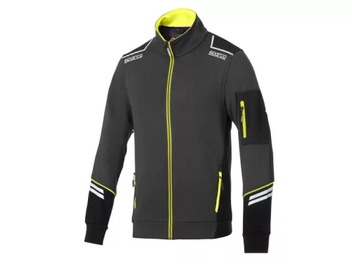 Sparco ALABAMA zipzáros pulóver szürke-sárga -L
