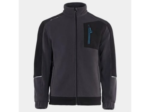 STENSO REVOLT FLEECE polár kabát szürke-fekete-petrolkék M()