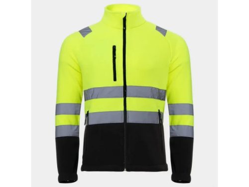 STENSO PRISMA HV FLEECE láthatósági polár kabát sárga-fekete L