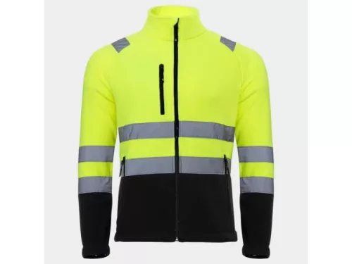 STENSO PRISMA HV FLEECE láthatósági polár kabát sárga-fekete L