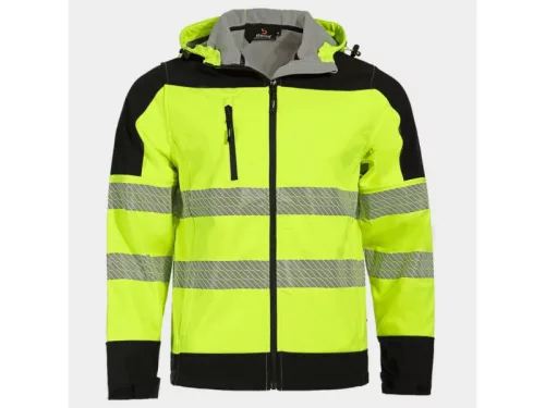 STENSO NOBEL PRO 2.0 HV softshell kabát fekete-sárga -XS
