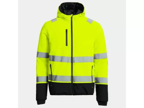 Stenso reef pad hv bélelt softshell láthatósági munkakabát sárga l stenso munkavédelmi ruházat – munkavédelem
