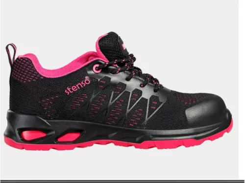 STENSO RACE PRO LADY LOW S1PS ESD női munkavédelmi cipő fekete-rózsaszín -40