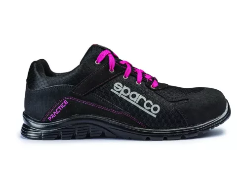 Sparco practice jody esd S1P SRC munkavédelmi cipő fekete-fuxia 40