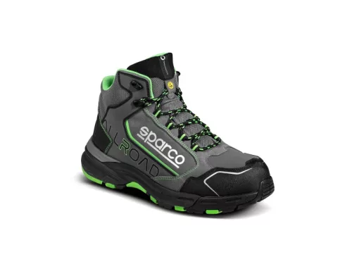 Sparco allroad-h leap esd S3S SR FO HRO munkavédelmi bakancs szürke-zöld 47 – munkavédelmi lábvédelem – Joszerszam.com