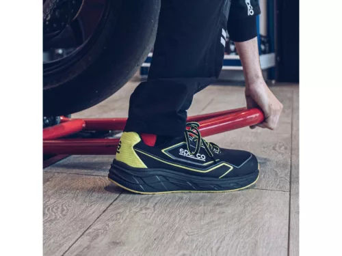 Sparco impulse luton esd S1PS SR FO HRO védőcipő fekete-fluo sárga 44 – munkavédelmi lábbeli