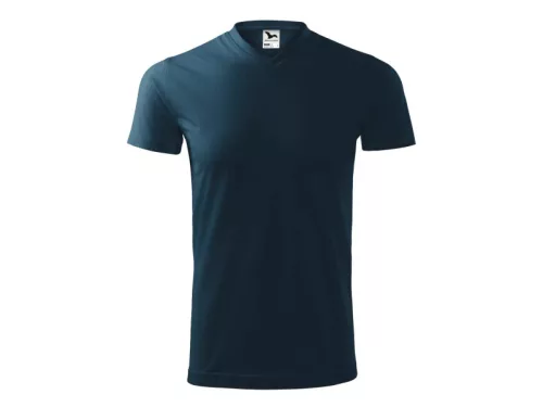 MALFINI Heavy V-neck unisex póló tengerészkék -XL
