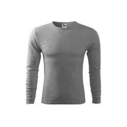   MALFINI Fit-T LS férfi hosszú ujjú póló sötétszürke melírozott -S