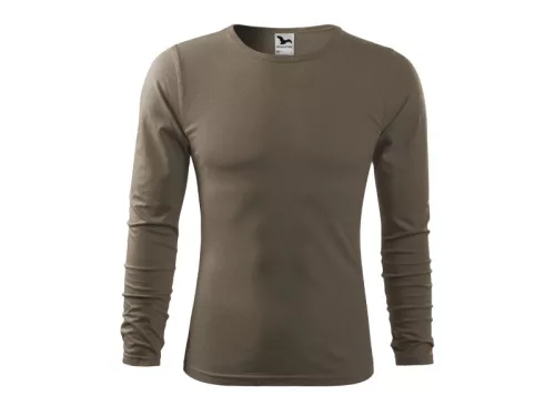 MALFINI Fit-T LS férfi hosszú ujjú póló katonazöld -L