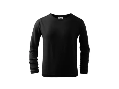 MALFINI Fit-T LS gyerek hosszú ujjú póló fekete -122 cm/6 éves