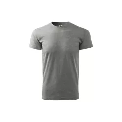 MALFINI Basic férfi póló sötétszürke melírozott -4XL