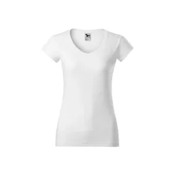MALFINI FIT V-neck női póló fehér -L