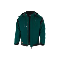   QUALITEX PRO férfi softshell téli munkakabát zöld-fekete -5XL