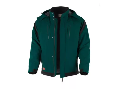 QUALITEX PRO férfi softshell téli munkakabát zöld-fekete -5XL