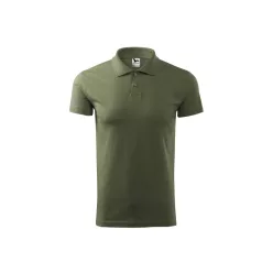MALFINI SINGLE J. férfi galléros póló khaki -S