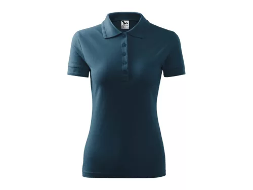 MALFINI PIQUE női galléros póló tengerészkék -2XL
