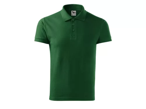 MALFINI COTTON férfi galléros póló üvegzöld -2XL